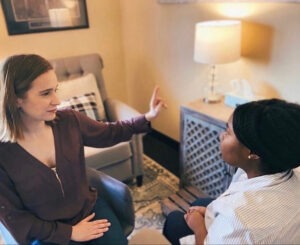 Therapist utilizing EMDR techniques during EMDR Therapy in Pasadena, CA to process and overcome past trauma.